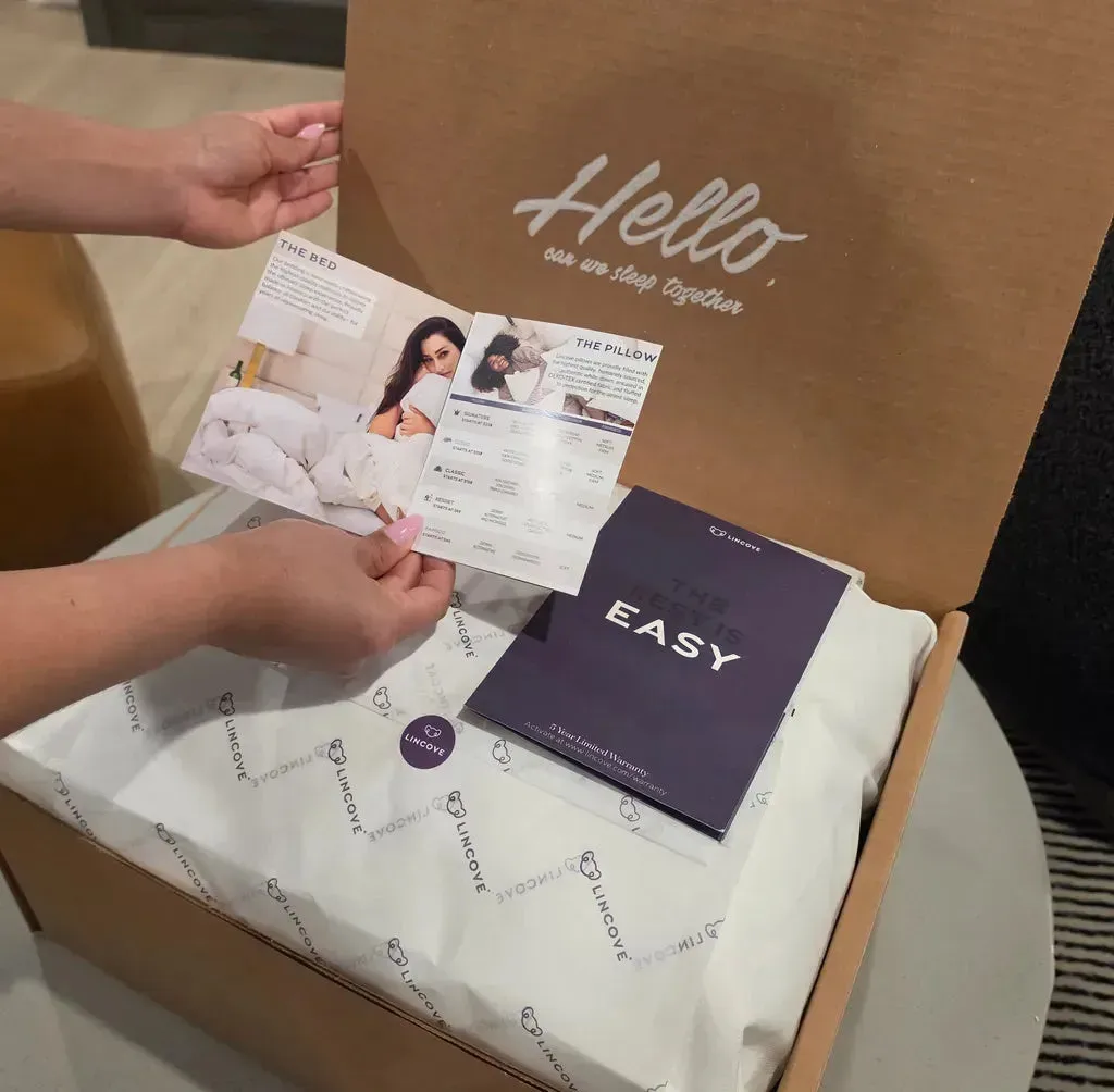 Liam’s Cloud pillow unboxing photo