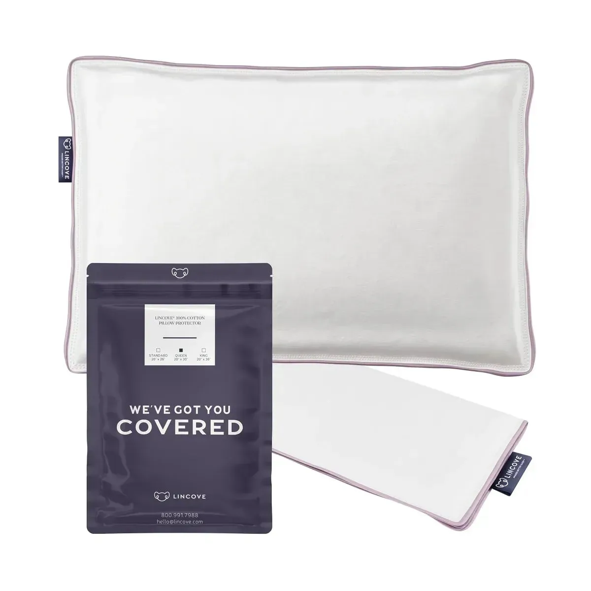 Lincove cotton pillow protector