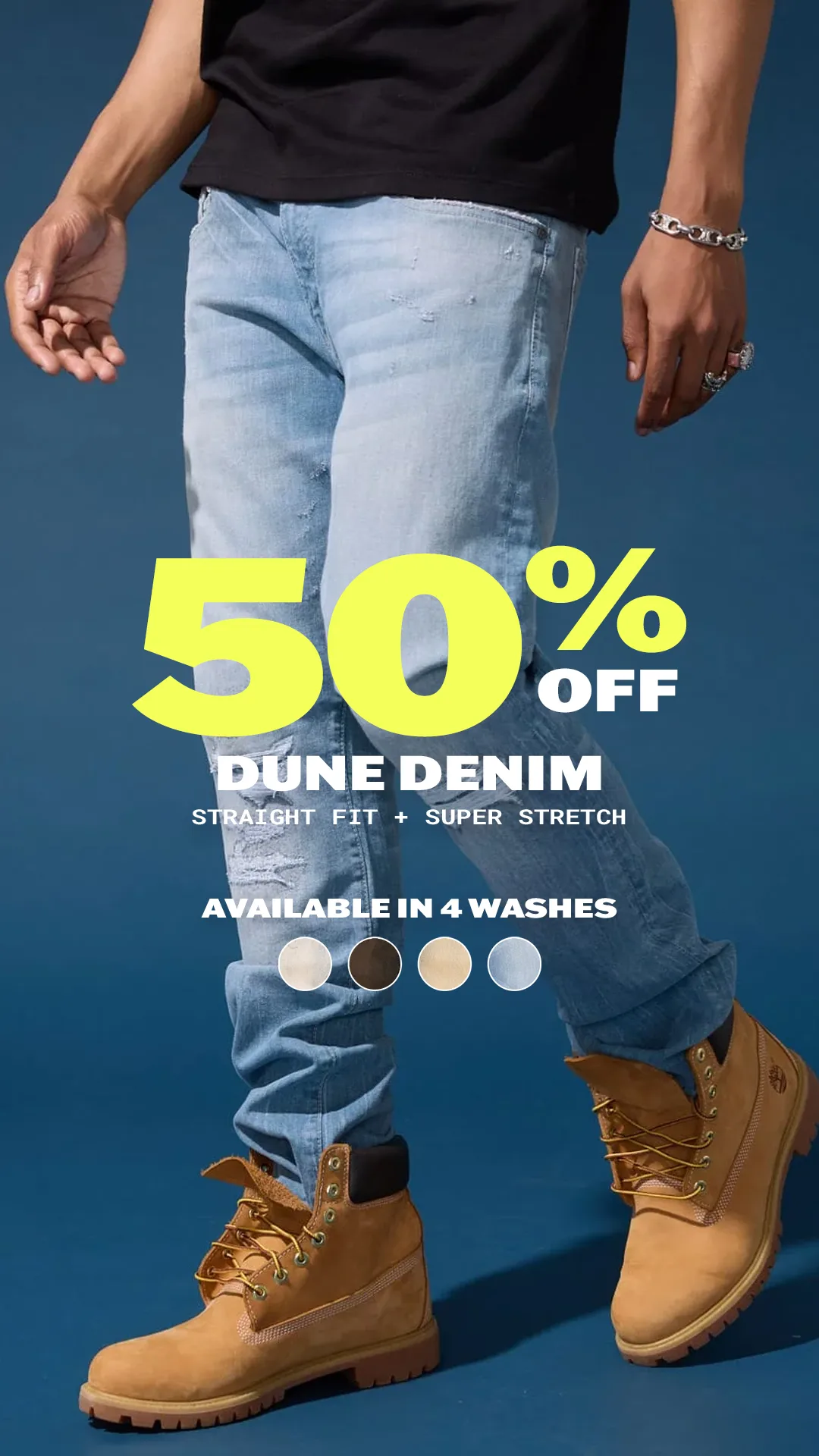 Straight Fit Dune Denim in Dark Vintage