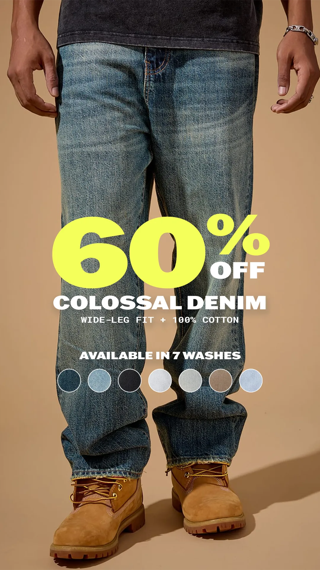 Colossal Denim retro wide-leg jeans in River Blue