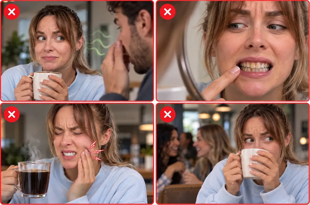 After-coffee oral-care illustration