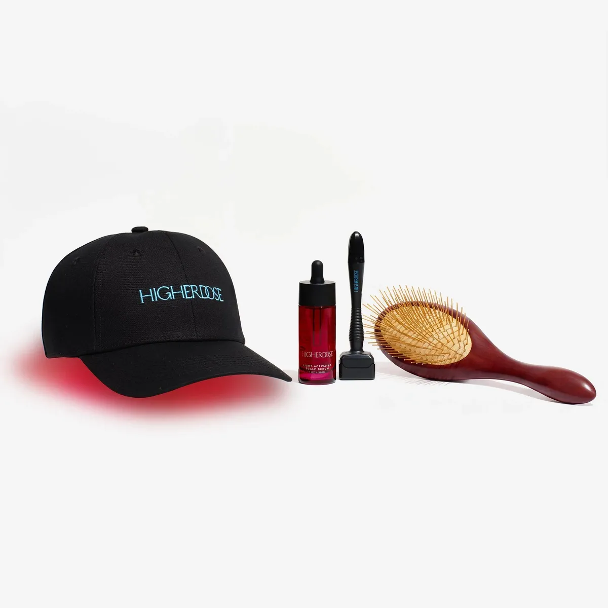 HigherDOSE Red Light Hat Starter Kit with Light-Activated Scalp Serum