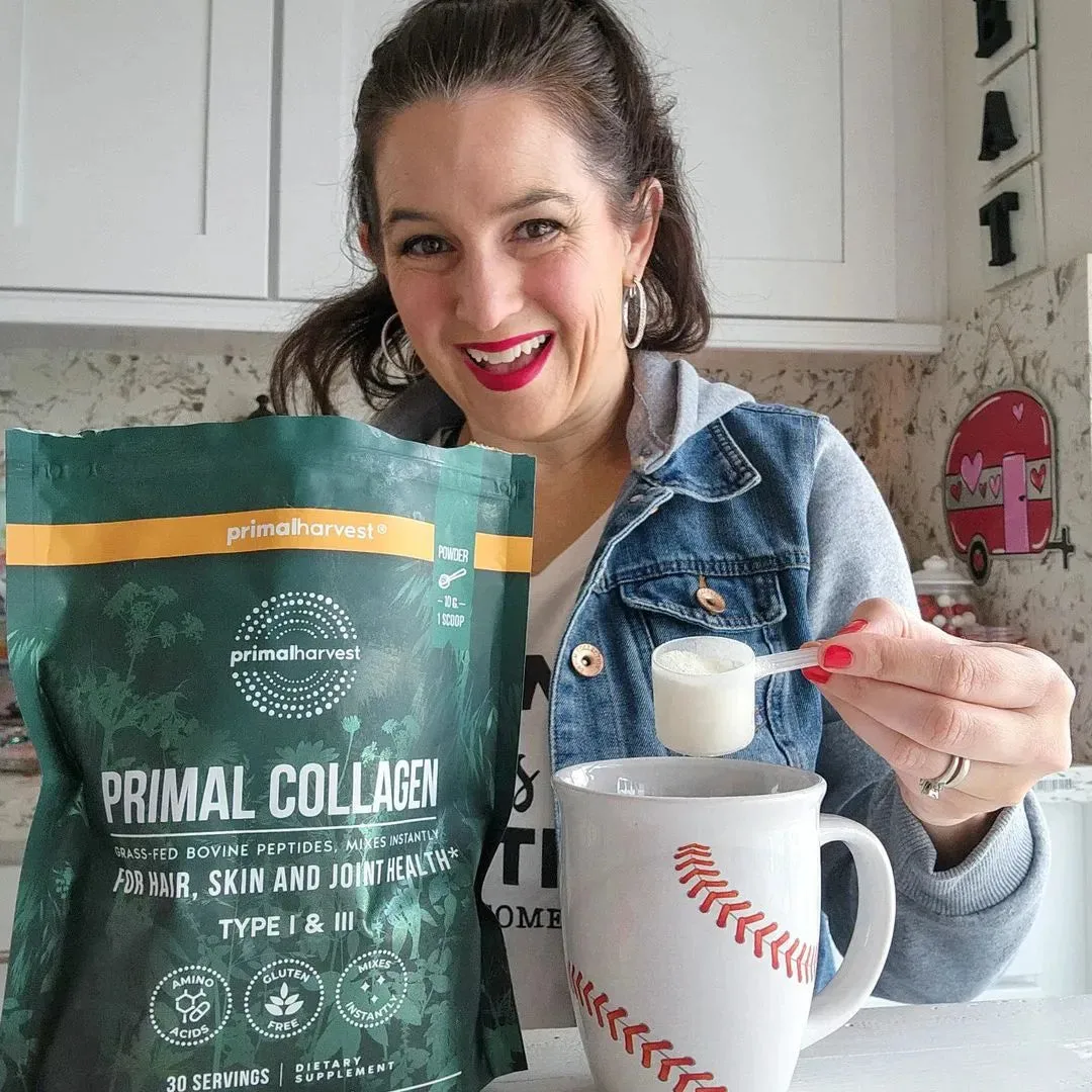 Woman preparing Primal Collagen