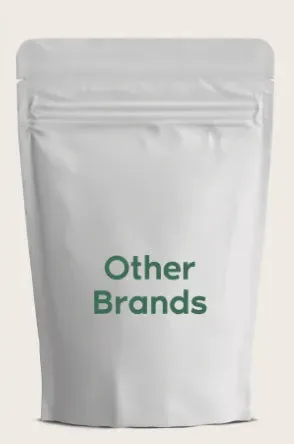 Generic white pouch labeled Other Brands