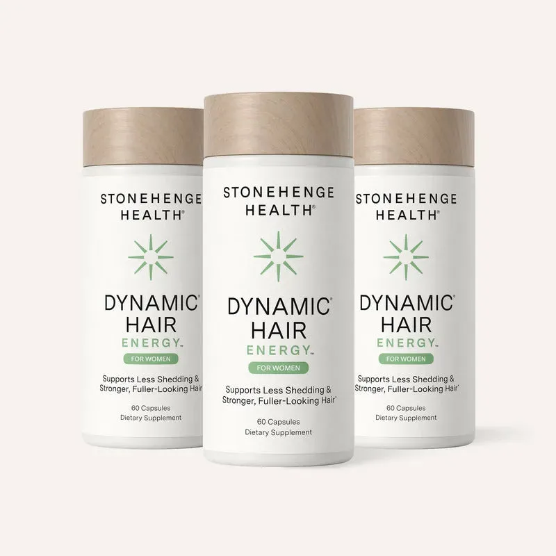 Three bottles of Dynamic Hair Energy for Women