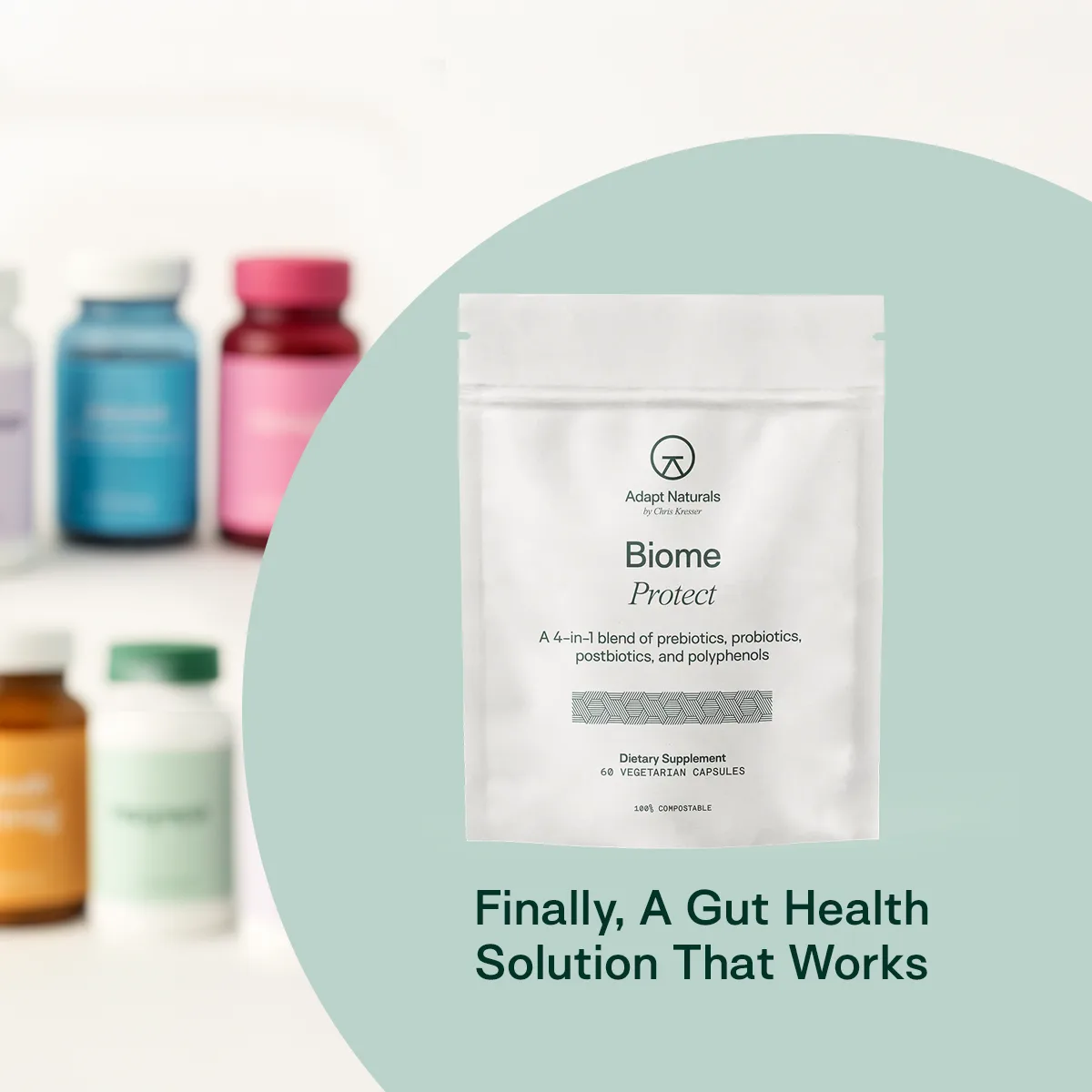 Adapt Naturals Biome Protect daily gut-health supplement