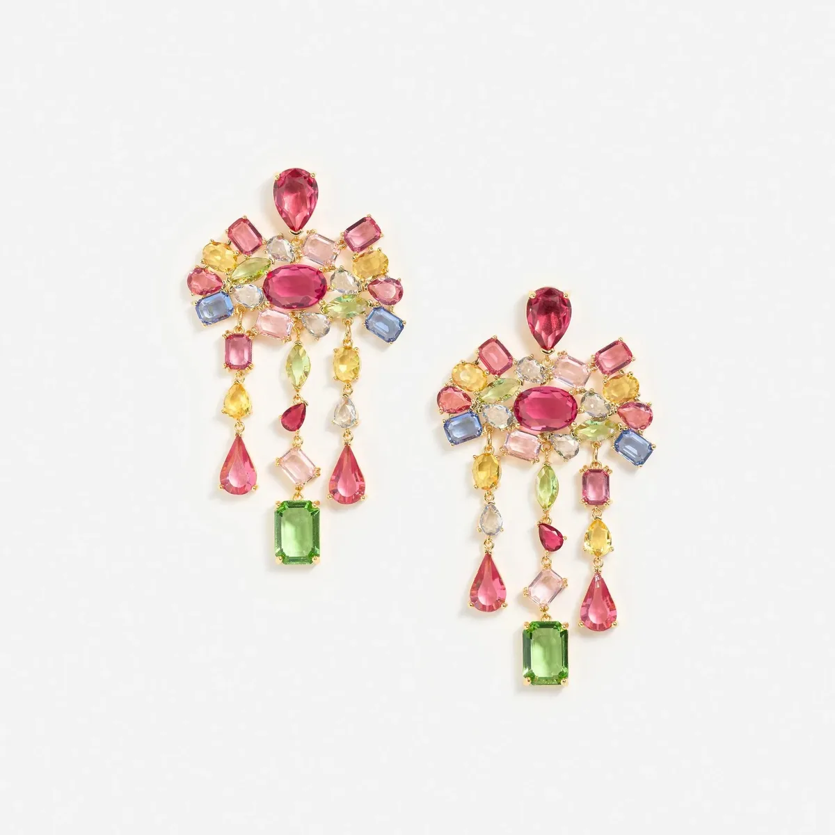 Multi Crystal Cluster Earrings
