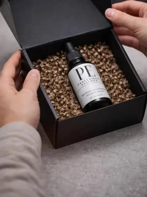 Prescribed Essence formula in its delivery box