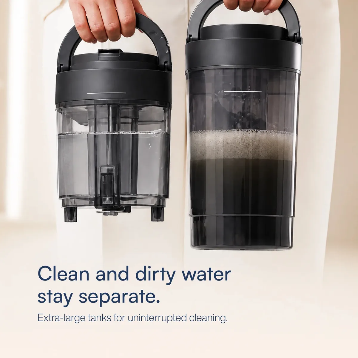 PowerClean Pro with separate clean-water and dirty-water tanks